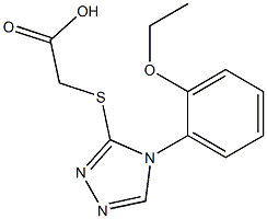 2-{[4-(2-ethoxyphenyl)-4H-1,2,4-triazol-3-yl]sulfanyl}acetic acid 结构式