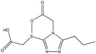 2-{[4-(2-methoxy-2-oxoethyl)-5-propyl-4H-1,2,4-triazol-3-yl]sulfanyl}acetic acid 结构式