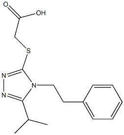 2-{[4-(2-phenylethyl)-5-(propan-2-yl)-4H-1,2,4-triazol-3-yl]sulfanyl}acetic acid 结构式