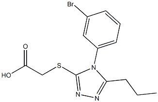 2-{[4-(3-bromophenyl)-5-propyl-4H-1,2,4-triazol-3-yl]sulfanyl}acetic acid 结构式