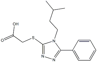 2-{[4-(3-methylbutyl)-5-phenyl-4H-1,2,4-triazol-3-yl]sulfanyl}acetic acid 结构式