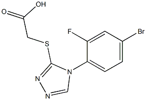 2-{[4-(4-bromo-2-fluorophenyl)-4H-1,2,4-triazol-3-yl]sulfanyl}acetic acid 结构式