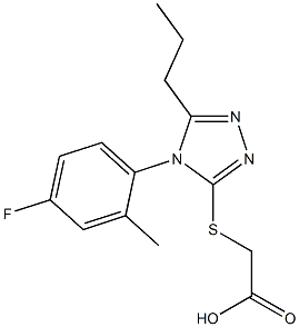 2-{[4-(4-fluoro-2-methylphenyl)-5-propyl-4H-1,2,4-triazol-3-yl]sulfanyl}acetic acid 结构式