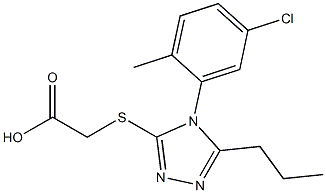 2-{[4-(5-chloro-2-methylphenyl)-5-propyl-4H-1,2,4-triazol-3-yl]sulfanyl}acetic acid 结构式