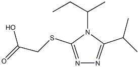 2-{[4-(butan-2-yl)-5-(propan-2-yl)-4H-1,2,4-triazol-3-yl]sulfanyl}acetic acid 结构式