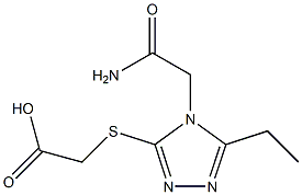 2-{[4-(carbamoylmethyl)-5-ethyl-4H-1,2,4-triazol-3-yl]sulfanyl}acetic acid 结构式