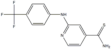 2-{[4-(trifluoromethyl)phenyl]amino}pyridine-4-carbothioamide 结构式