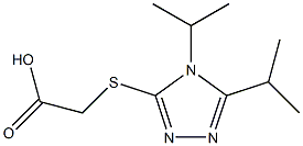 2-{[4,5-bis(propan-2-yl)-4H-1,2,4-triazol-3-yl]sulfanyl}acetic acid 结构式