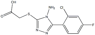 2-{[4-amino-5-(2-chloro-4-fluorophenyl)-4H-1,2,4-triazol-3-yl]sulfanyl}acetic acid 结构式