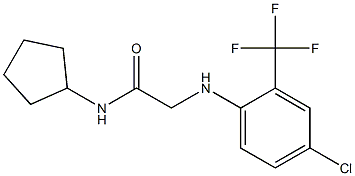 2-{[4-chloro-2-(trifluoromethyl)phenyl]amino}-N-cyclopentylacetamide 结构式