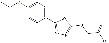 2-{[5-(4-ethoxyphenyl)-1,3,4-oxadiazol-2-yl]sulfanyl}acetic acid 结构式