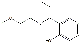 2-{1-[(1-methoxypropan-2-yl)amino]propyl}phenol 结构式