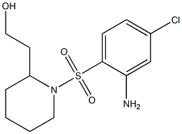 2-{1-[(2-amino-4-chlorobenzene)sulfonyl]piperidin-2-yl}ethan-1-ol 结构式