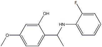 2-{1-[(2-fluorophenyl)amino]ethyl}-5-methoxyphenol 结构式