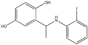 2-{1-[(2-iodophenyl)amino]ethyl}benzene-1,4-diol 结构式