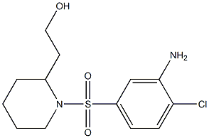 2-{1-[(3-amino-4-chlorobenzene)sulfonyl]piperidin-2-yl}ethan-1-ol 结构式