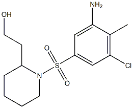 2-{1-[(3-amino-5-chloro-4-methylbenzene)sulfonyl]piperidin-2-yl}ethan-1-ol 结构式