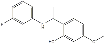 2-{1-[(3-fluorophenyl)amino]ethyl}-5-methoxyphenol 结构式