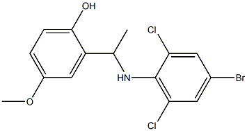 2-{1-[(4-bromo-2,6-dichlorophenyl)amino]ethyl}-4-methoxyphenol 结构式