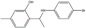 2-{1-[(4-bromophenyl)amino]ethyl}-5-methylphenol 结构式