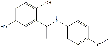 2-{1-[(4-methoxyphenyl)amino]ethyl}benzene-1,4-diol 结构式