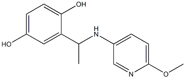 2-{1-[(6-methoxypyridin-3-yl)amino]ethyl}benzene-1,4-diol 结构式