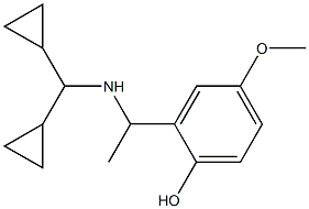 2-{1-[(dicyclopropylmethyl)amino]ethyl}-4-methoxyphenol 结构式