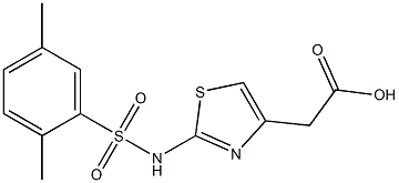 2-{2-[(2,5-dimethylbenzene)sulfonamido]-1,3-thiazol-4-yl}acetic acid 结构式
