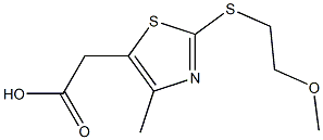 2-{2-[(2-methoxyethyl)sulfanyl]-4-methyl-1,3-thiazol-5-yl}acetic acid 结构式