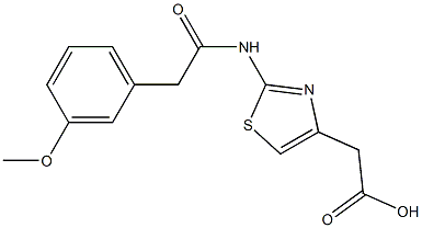 2-{2-[2-(3-methoxyphenyl)acetamido]-1,3-thiazol-4-yl}acetic acid 结构式