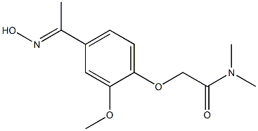 2-{4-[(1E)-N-hydroxyethanimidoyl]-2-methoxyphenoxy}-N,N-dimethylacetamide 结构式