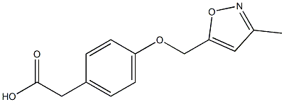 2-{4-[(3-methyl-1,2-oxazol-5-yl)methoxy]phenyl}acetic acid 结构式