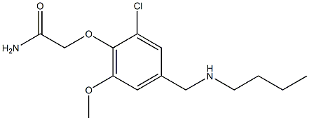 2-{4-[(butylamino)methyl]-2-chloro-6-methoxyphenoxy}acetamide 结构式