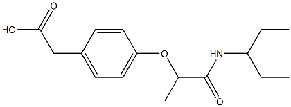 2-{4-[1-(pentan-3-ylcarbamoyl)ethoxy]phenyl}acetic acid 结构式