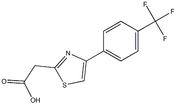 2-{4-[4-(trifluoromethyl)phenyl]-1,3-thiazol-2-yl}acetic acid 结构式