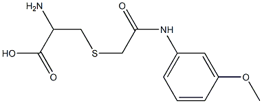 2-amino-3-({2-[(3-methoxyphenyl)amino]-2-oxoethyl}thio)propanoic acid 结构式