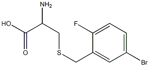 2-amino-3-[(5-bromo-2-fluorobenzyl)thio]propanoic acid 结构式