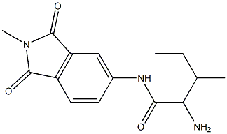 2-amino-3-methyl-N-(2-methyl-1,3-dioxo-2,3-dihydro-1H-isoindol-5-yl)pentanamide 结构式