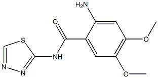 2-amino-4,5-dimethoxy-N-(1,3,4-thiadiazol-2-yl)benzamide 结构式