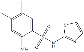 2-amino-4,5-dimethyl-N-(1,3-thiazol-2-yl)benzene-1-sulfonamide 结构式