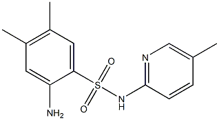 2-amino-4,5-dimethyl-N-(5-methylpyridin-2-yl)benzene-1-sulfonamide 结构式