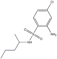 2-amino-4-chloro-N-(pentan-2-yl)benzene-1-sulfonamide 结构式