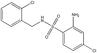 2-amino-4-chloro-N-[(2-chlorophenyl)methyl]benzene-1-sulfonamide 结构式