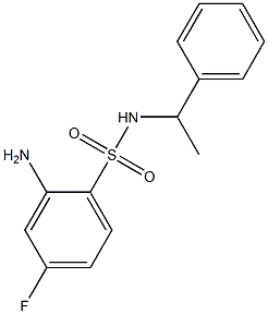 2-amino-4-fluoro-N-(1-phenylethyl)benzene-1-sulfonamide 结构式
