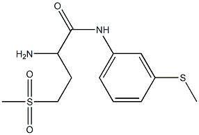 2-amino-4-methanesulfonyl-N-[3-(methylsulfanyl)phenyl]butanamide 结构式