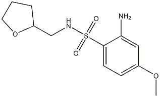 2-amino-4-methoxy-N-(oxolan-2-ylmethyl)benzene-1-sulfonamide 结构式