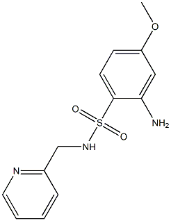 2-amino-4-methoxy-N-(pyridin-2-ylmethyl)benzene-1-sulfonamide 结构式