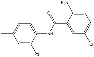 2-amino-5-chloro-N-(2-chloro-4-methylphenyl)benzamide 结构式