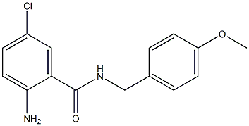 2-amino-5-chloro-N-[(4-methoxyphenyl)methyl]benzamide 结构式