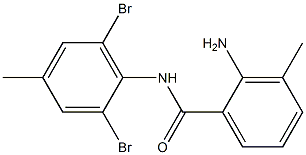 2-amino-N-(2,6-dibromo-4-methylphenyl)-3-methylbenzamide 结构式